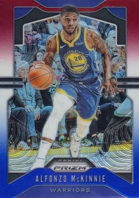 #106 Alfonzo McKinnie - Golden State Warriors - 2019-20 Panini Prizm - Prizms Red White and Blue Basketball