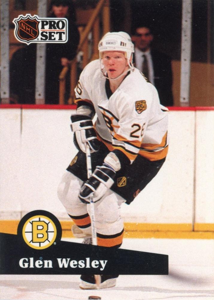 #1 - Glen Wesley - Boston Bruins - 1991-92 Pro Set French Hockey