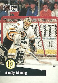 #10 - Andy Moog - Boston Bruins - 1991-92 Pro Set French Hockey