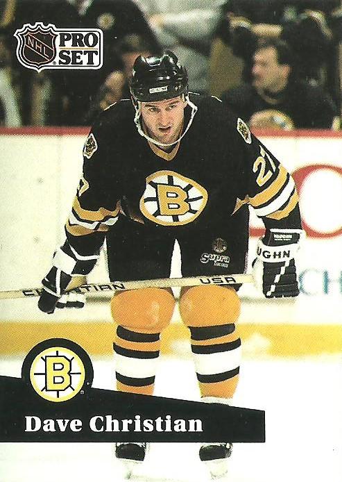 #11 - Dave Christian - Boston Bruins - 1991-92 Pro Set French Hockey