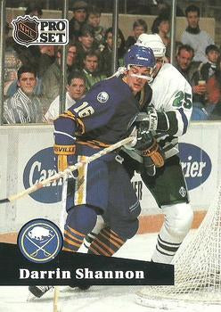 #14 - Darrin Shannon - Buffalo Sabres - 1991-92 Pro Set French Hockey