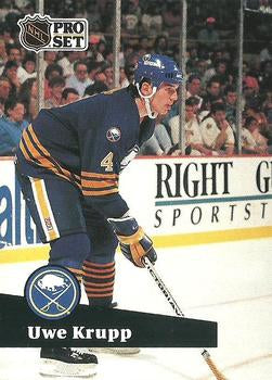 #20 - Uwe Krupp - Buffalo Sabres - 1991-92 Pro Set French Hockey