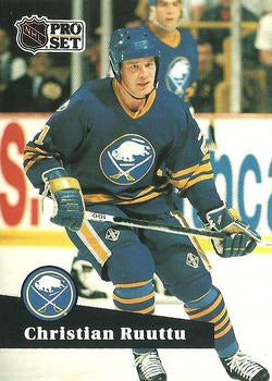 #22 - Christian Ruuttu - Buffalo Sabres - 1991-92 Pro Set French Hockey