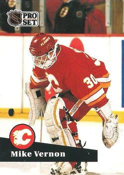 #35 - Mike Vernon - Calgary Flames - 1991-92 Pro Set French Hockey