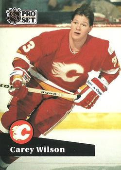 #36 - Carey Wilson - Calgary Flames - 1991-92 Pro Set French Hockey