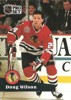 #52 - Doug Wilson - Chicago Blackhawks - 1991-92 Pro Set French Hockey