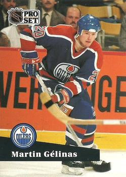 #66 - Martin Gelinas - Edmonton Oilers - 1991-92 Pro Set French Hockey