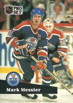 #74 - Mark Messier - Edmonton Oilers - 1991-92 Pro Set French Hockey