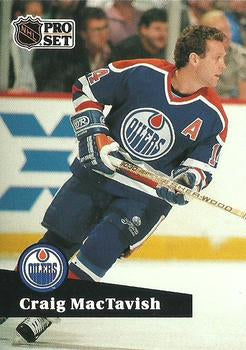 #77 - Craig MacTavish - Edmonton Oilers - 1991-92 Pro Set French Hockey