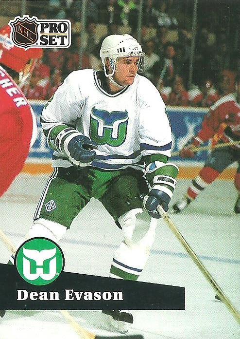 #84 - Dean Evason - Hartford Whalers - 1991-92 Pro Set French Hockey