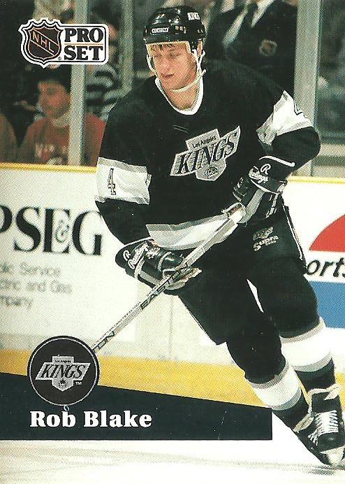 #92 - Rob Blake - Los Angeles Kings - 1991-92 Pro Set French Hockey
