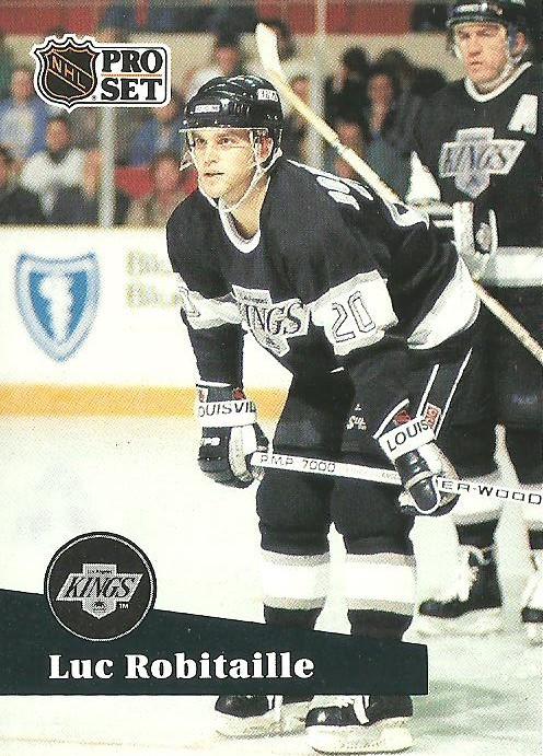 #95 - Luc Robitaille - Los Angeles Kings - 1991-92 Pro Set French Hockey