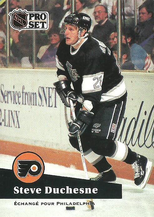 #96 - Steve Duchesne - Philadelphia Flyers - 1991-92 Pro Set French Hockey