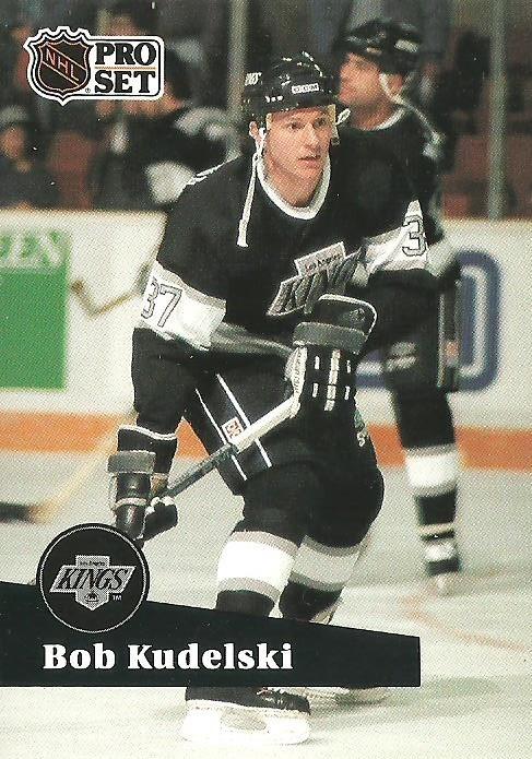 #99 - Bob Kudelski - Los Angeles Kings - 1991-92 Pro Set French Hockey