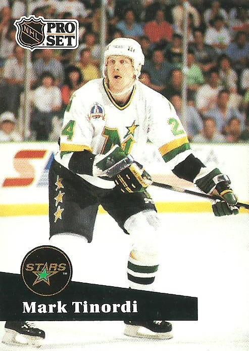 #107 - Mark Tinordi - Minnesota North Stars - 1991-92 Pro Set French Hockey