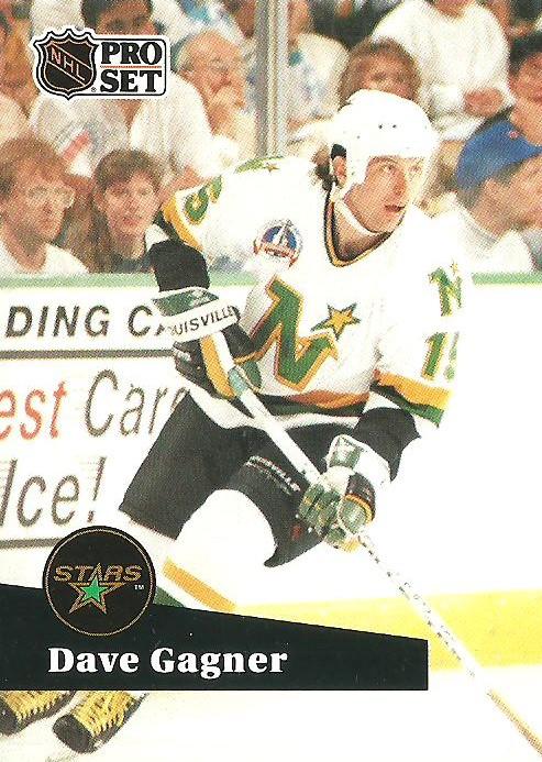 #108 - Dave Gagner - Minnesota North Stars - 1991-92 Pro Set French Hockey