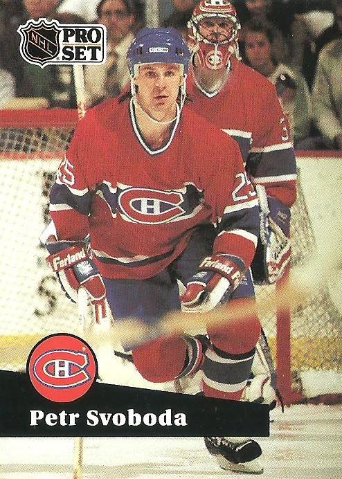 #123 - Petr Svoboda - Montreal Canadiens - 1991-92 Pro Set French Hockey