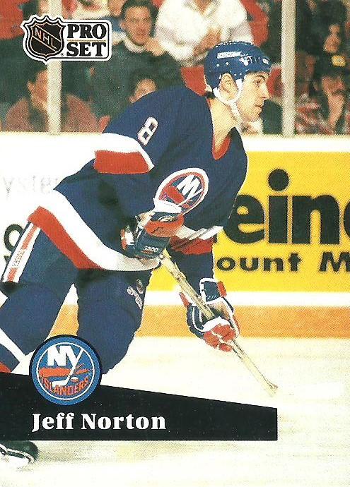 #148 - Jeff Norton - New York Islanders - 1991-92 Pro Set French Hockey