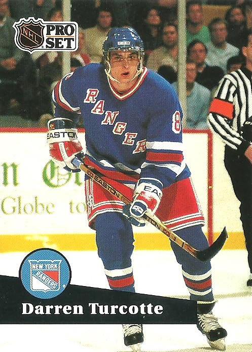 #160 - Darren Turcotte - New York Rangers - 1991-92 Pro Set French Hockey