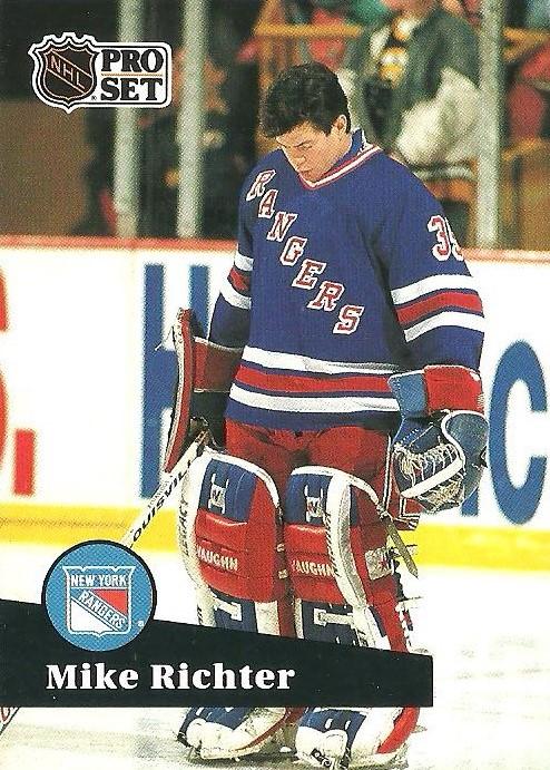 #161 - Mike Richter - New York Rangers - 1991-92 Pro Set French Hockey