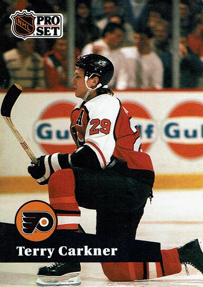 #173 - Terry Carkner - Philadelphia Flyers - 1991-92 Pro Set French Hockey