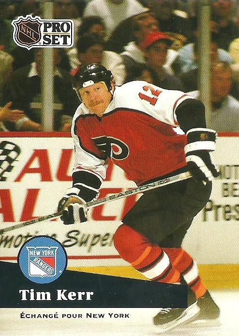 #180 - Tim Kerr - New York Rangers - 1991-92 Pro Set French Hockey