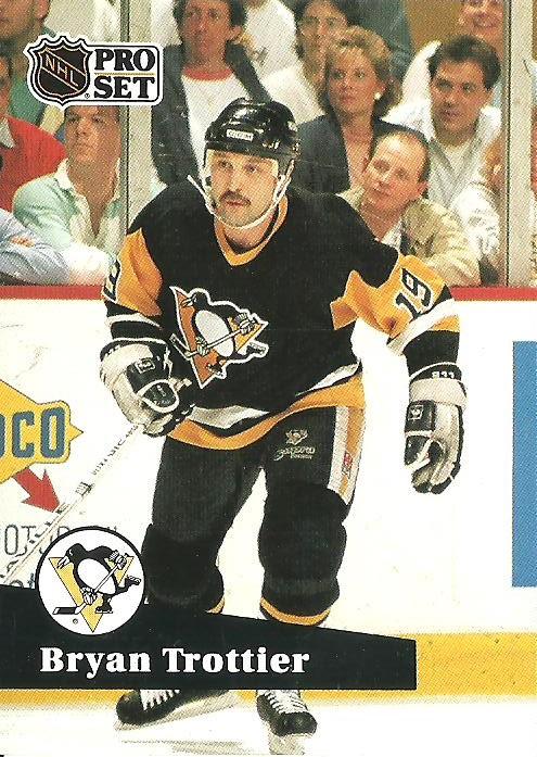 #192 - Bryan Trottier - Pittsburgh Penguins - 1991-92 Pro Set French Hockey