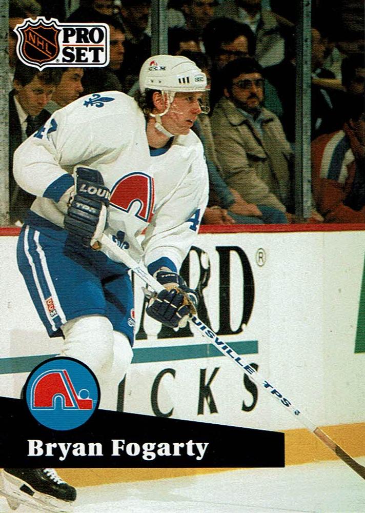 #200 - Bryan Fogarty - Quebec Nordiques - 1991-92 Pro Set French Hockey