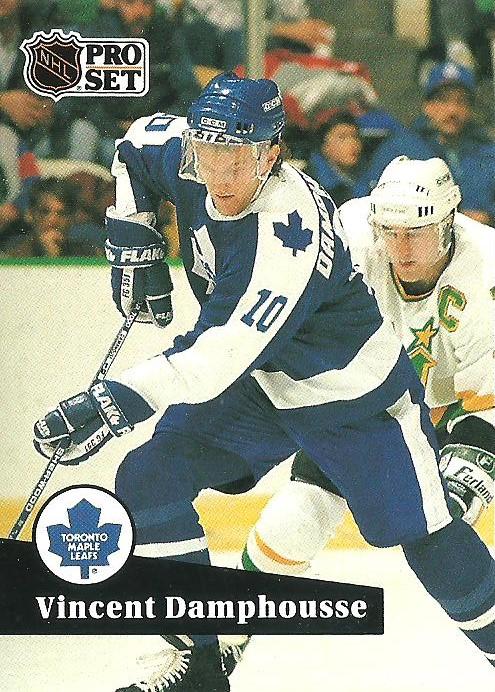 #224 - Vincent Damphousse - Toronto Maple Leafs - 1991-92 Pro Set French Hockey