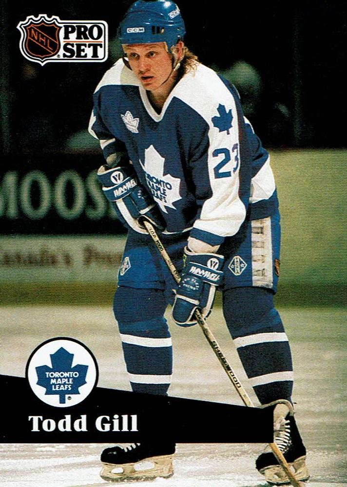 #226 - Todd Gill - Toronto Maple Leafs - 1991-92 Pro Set French Hockey