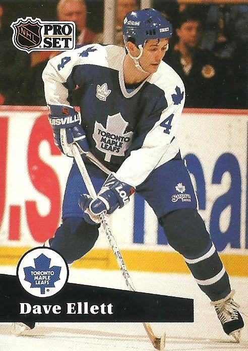 #230 - Dave Ellett - Toronto Maple Leafs - 1991-92 Pro Set French Hockey