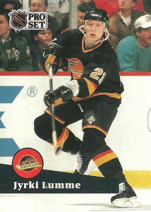 #240 - Jyrki Lumme - Vancouver Canucks - 1991-92 Pro Set French Hockey