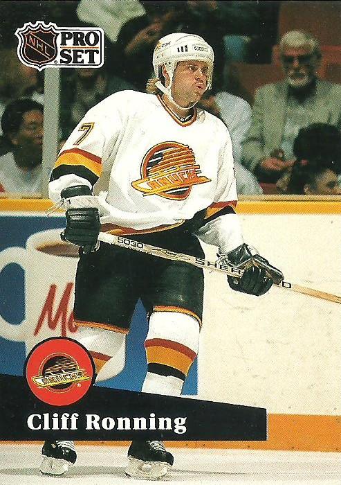 #241 - Cliff Ronning - Vancouver Canucks - 1991-92 Pro Set French Hockey