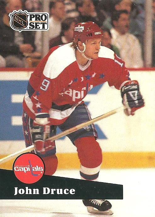 #251 - John Druce - Washington Capitals - 1991-92 Pro Set French Hockey