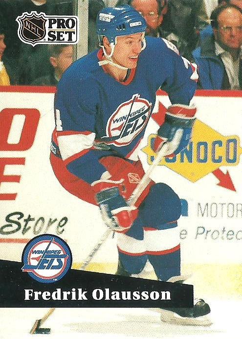 #264 - Fredrik Olausson - Winnipeg Jets - 1991-92 Pro Set French Hockey