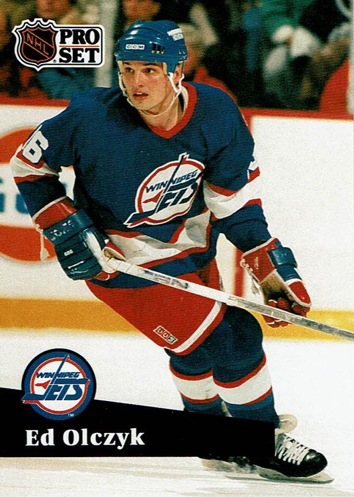 #265 - Ed Olczyk - Winnipeg Jets - 1991-92 Pro Set French Hockey