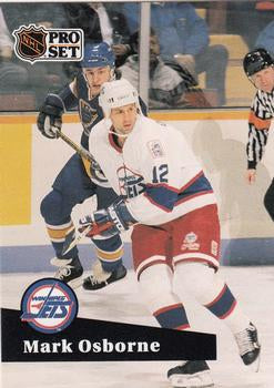 #270 - Mark Osborne - Winnipeg Jets - 1991-92 Pro Set French Hockey
