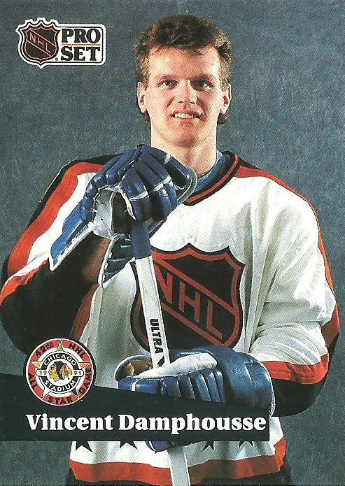 #293 - Vincent Damphousse - Toronto Maple Leafs - 1991-92 Pro Set French Hockey