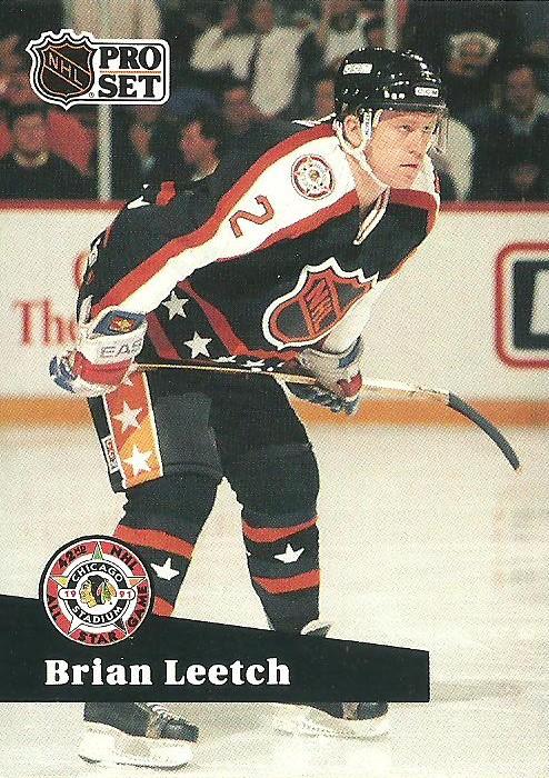 #309 - Brian Leetch - New York Rangers - 1991-92 Pro Set French Hockey