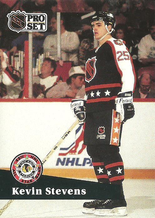 #314 - Kevin Stevens - Pittsburgh Penguins - 1991-92 Pro Set French Hockey