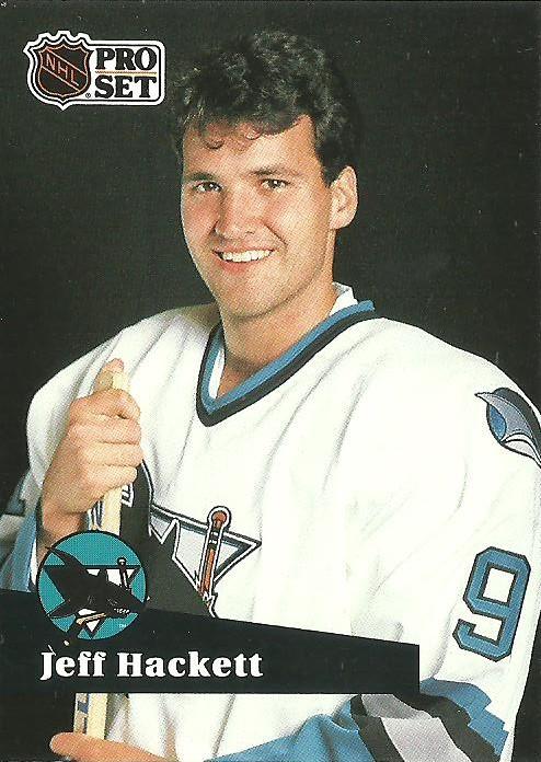 #331 - Jeff Hackett - San Jose Sharks - 1991-92 Pro Set French Hockey