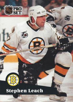 #346 - Stephen Leach - Boston Bruins - 1991-92 Pro Set French Hockey