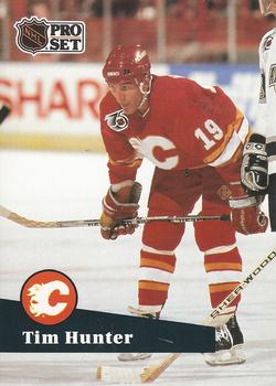#366 - Tim Hunter - Calgary Flames - 1991-92 Pro Set French Hockey