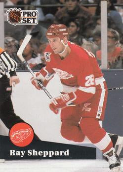 #380 - Ray Sheppard - Detroit Red Wings - 1991-92 Pro Set French Hockey