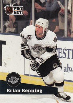 #398 - Brian Benning - Los Angeles Kings - 1991-92 Pro Set French Hockey