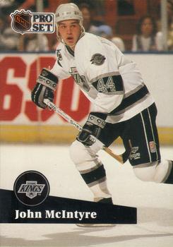 #401 - John McIntyre - Los Angeles Kings - 1991-92 Pro Set French Hockey