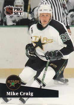 #405 - Mike Craig - Minnesota North Stars - 1991-92 Pro Set French Hockey