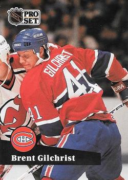 #414 - Brent Gilchrist - Montreal Canadiens - 1991-92 Pro Set French Hockey