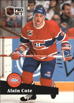 #417 - Alain Cote - Montreal Canadiens - 1991-92 Pro Set French Hockey