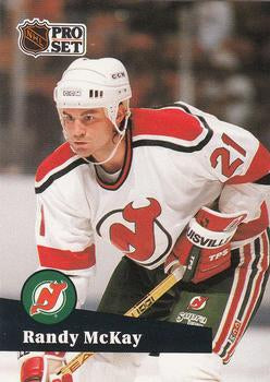 #422 - Randy McKay - New Jersey Devils - 1991-92 Pro Set French Hockey